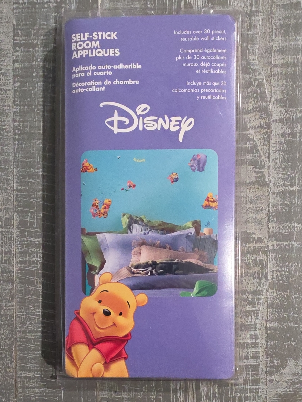 Disney Winnie the Pooh Self-Stick Room Appliques, Reusable Wall Stickers, Tigger